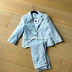 Janie and Jack seersucker suit 3t boys